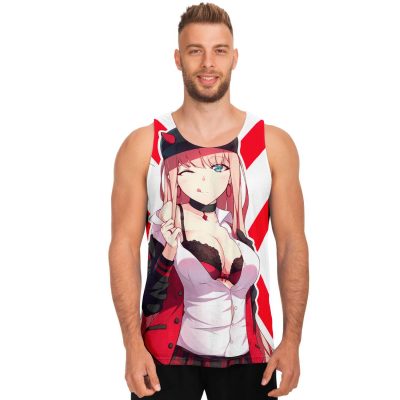9be96cfaec3c5a43d96fced6ecd6529a tankTop male front - Darling In The FranXX Store