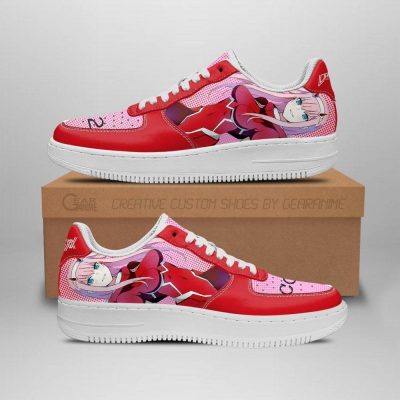 code 002 darling in the franxx shoes zero two air force sneakers anime shoes gearanime - Darling In The FranXX Store