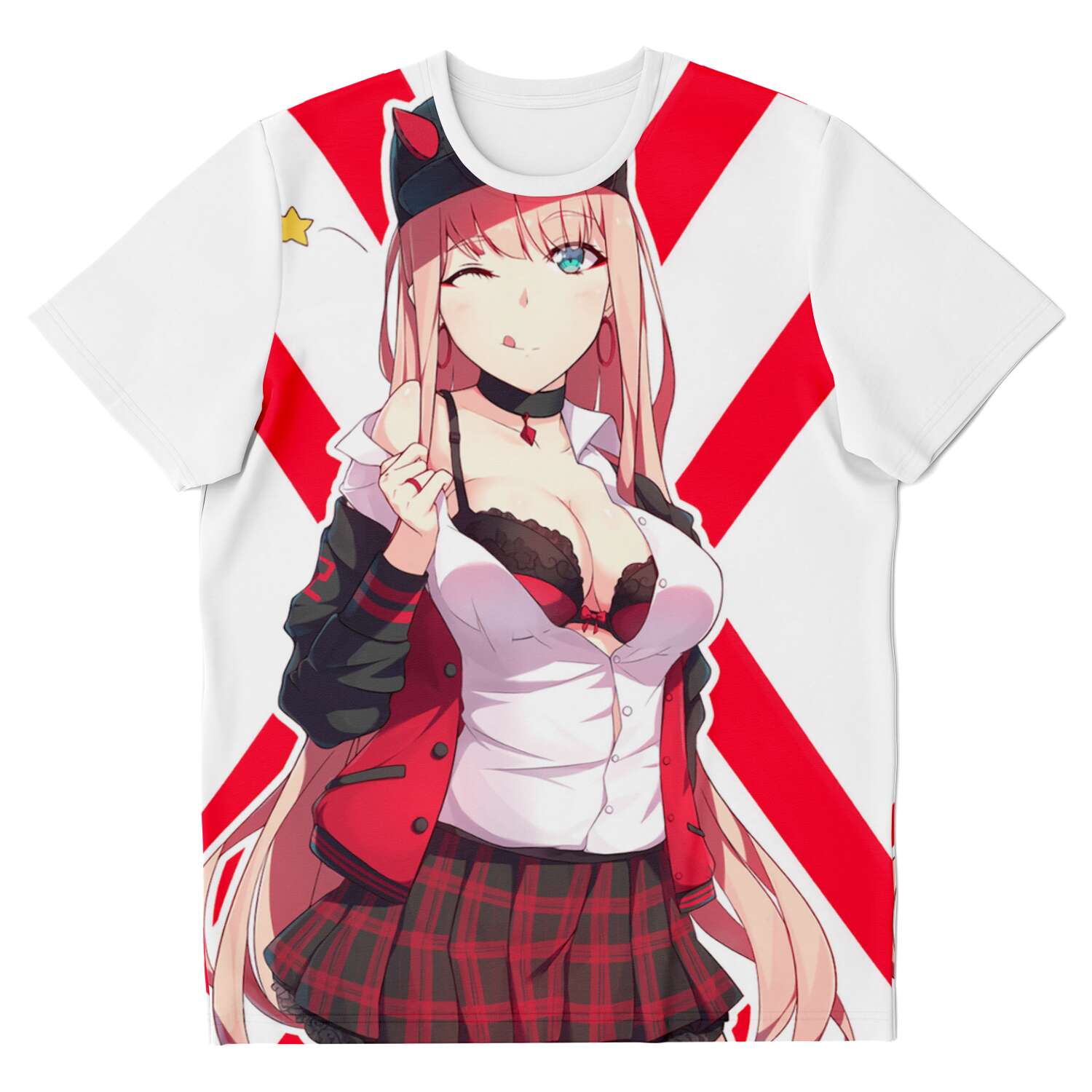 69551c78e36b7509945ceaa48950af49 unisexTshirt flat front - Darling In The FranXX Store