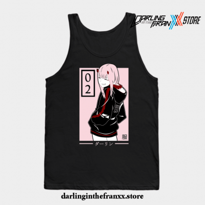 02 Zero Two - Darling In The Franxx Tank Top Black / S