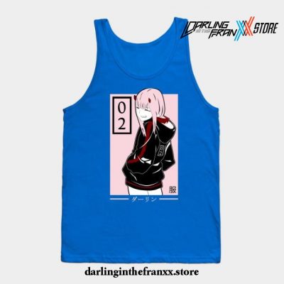 02 Zero Two - Darling In The Franxx Tank Top Blue / S