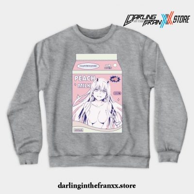 Darling Girl Peach Milk Crewneck Sweatshirt Gray / S
