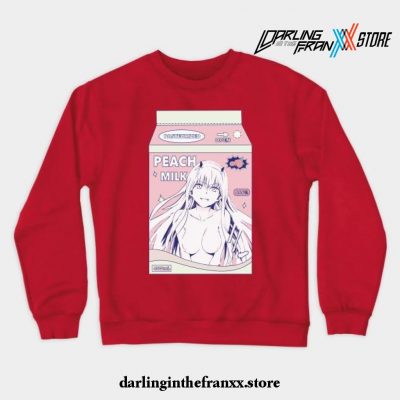 Darling Girl Peach Milk Crewneck Sweatshirt Red / S