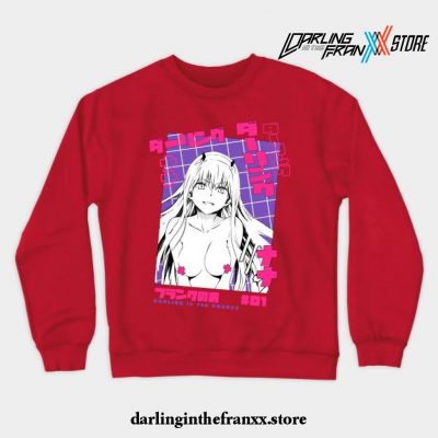 Darling In The Franxx Cute Girl Crewneck Sweatshirt Red / S