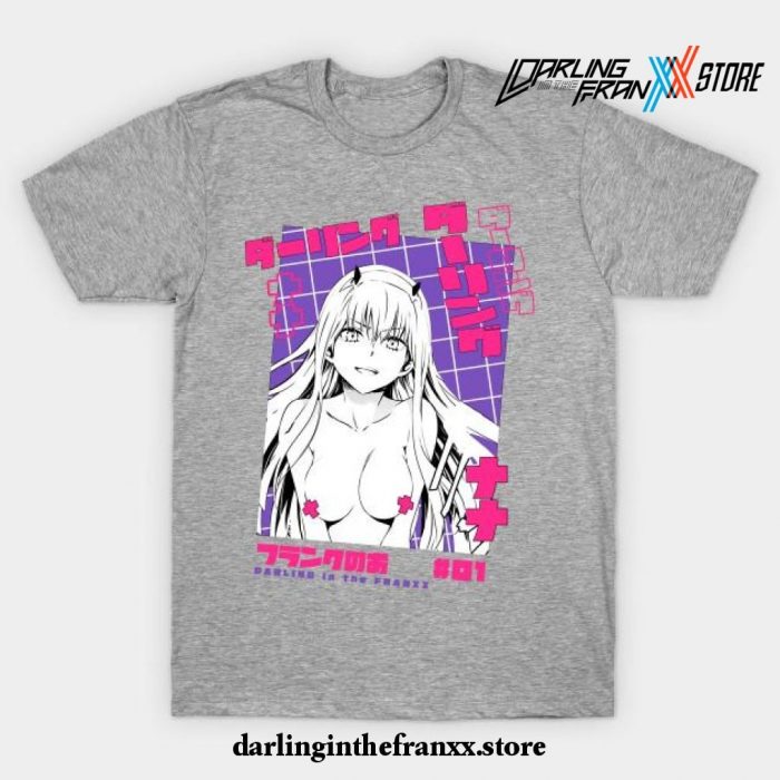 Darling In The Franxx Cute Girl T-Shirt Gray / S