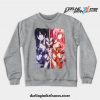 Darling In The Franxx Hiro X Zero Two Love Power Crewneck Sweatshirt Gray / S