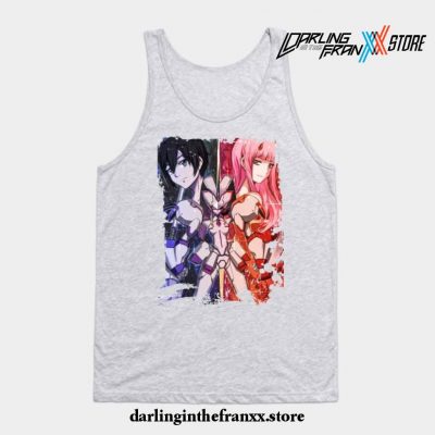 Darling In The Franxx Hiro X Zero Two Love Power Tank Top Gray / S