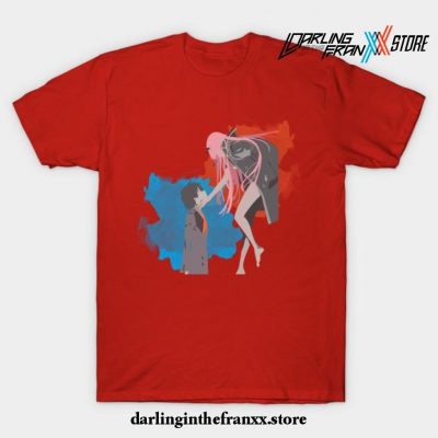 Darling In The Franxx Minimalist (Hiro And Zero Two) T-Shirt Red / S