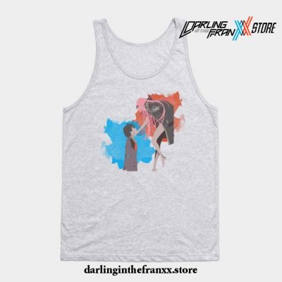 Darling In The Franxx Minimalist (Hiro And Zero Two) Tank Top Gray / S