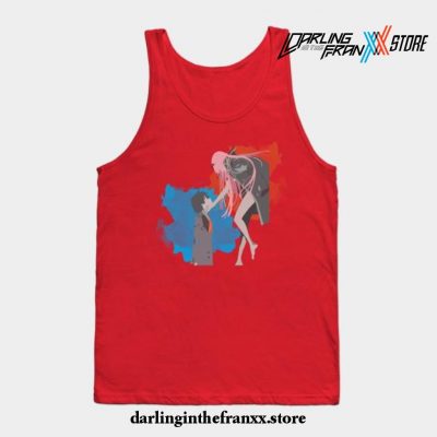 Darling In The Franxx Minimalist (Hiro And Zero Two) Tank Top Red / S