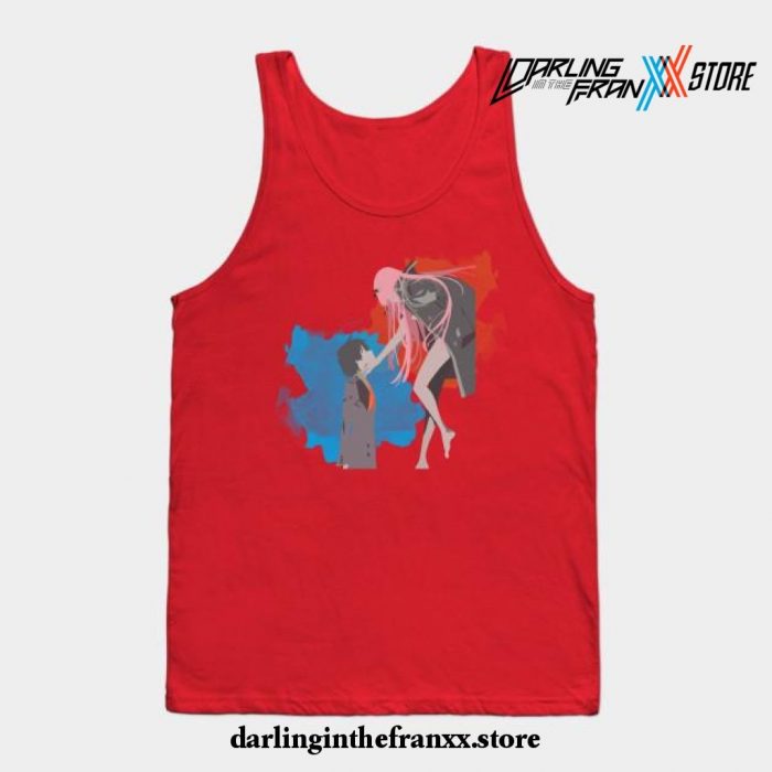 Darling In The Franxx Minimalist (Hiro And Zero Two) Tank Top Red / S