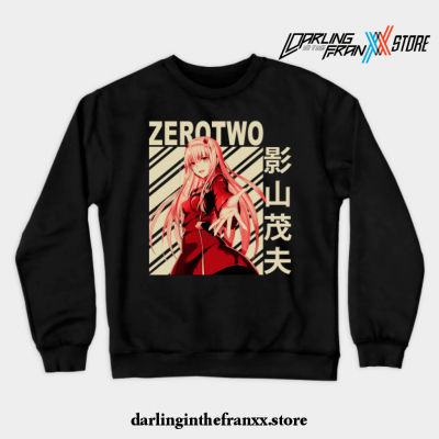 Darling In The Franxx Zero Two Crewneck Sweatshirt Black / S