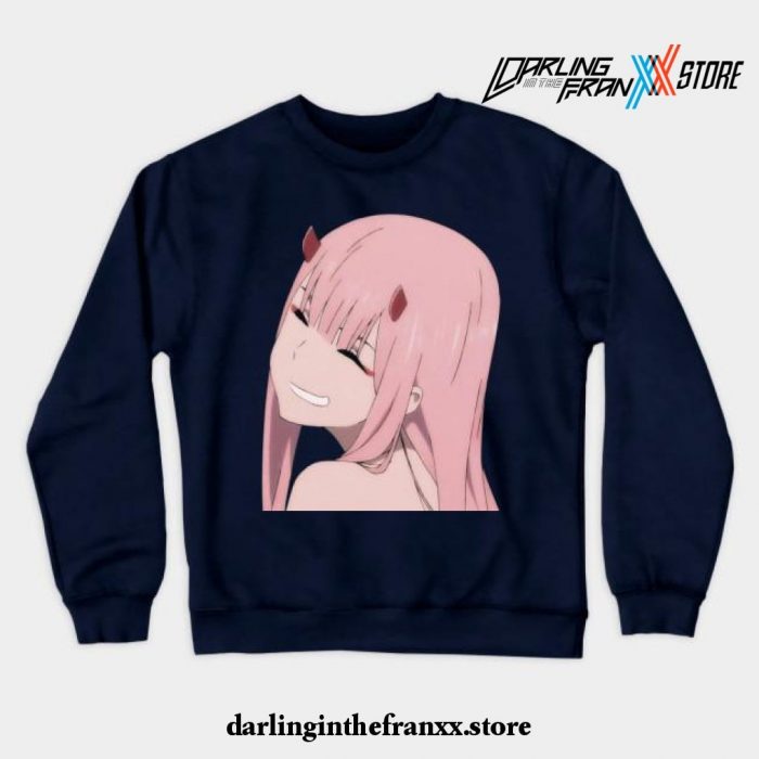 Darling In The Franxx - Zero Two Crewneck Sweatshirt Navy Blue / S