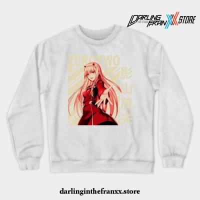 Darling In The Franxx Zero Two Crewneck Sweatshirt White / S