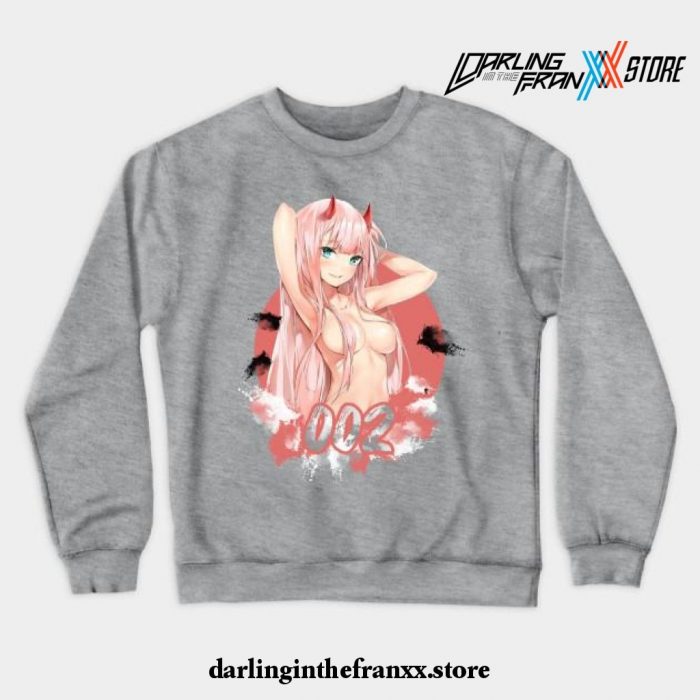 Darling In The Franxx Zero Two - Hi Darling ! Crewneck Sweatshirt Gray / S