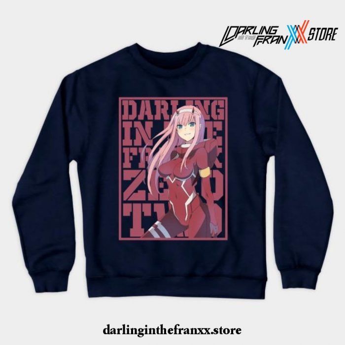 Darling In The Franxx - Zero Two V4 Crewneck Sweatshirt Navy Blue / S