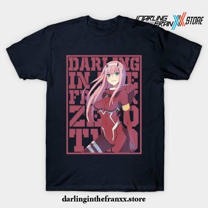 Darling In The Franxx - Zero Two V4 T-Shirt Navy Blue / S