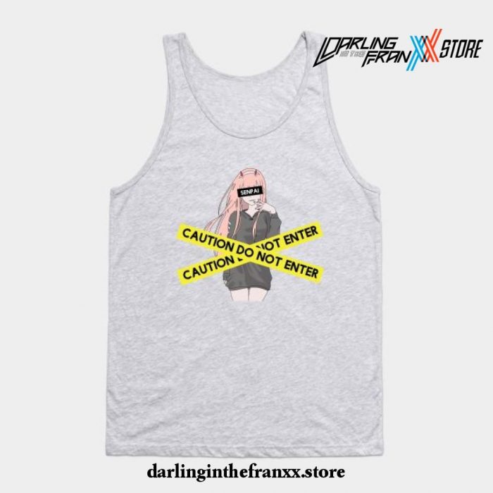 Zero Two Caution Do Not Enter Tank Top Gray / S