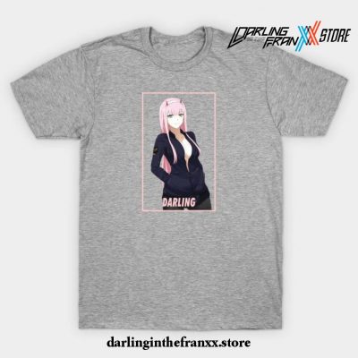 Zero Two Darling In The Franxx Anime T-Shirt Gray / S