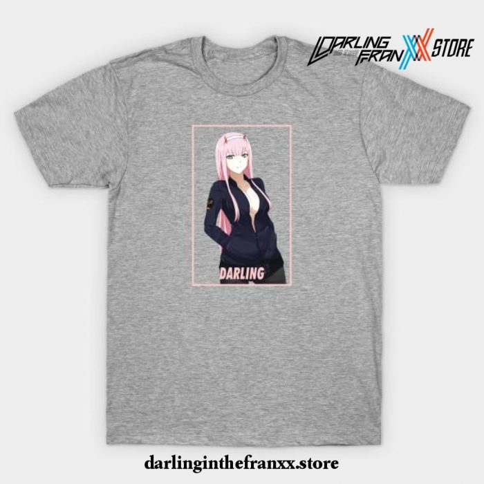 Zero Two Darling In The Franxx Anime T-Shirt Gray / S