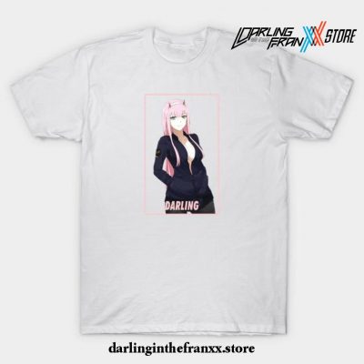 Zero Two Darling In The Franxx Anime T-Shirt White / S