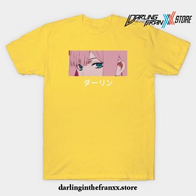 Zero Two Darling In The Franxx Eyes T-Shirt Yellow / S