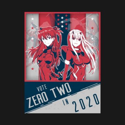 Zero Two Politcal Evangelion Darling In The Franxx T-Shirt Official Cow Anime Merch