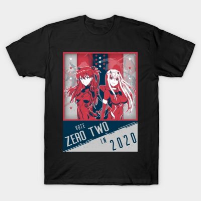 Zero Two Politcal Evangelion Darling In The Franxx T-Shirt Official Cow Anime Merch