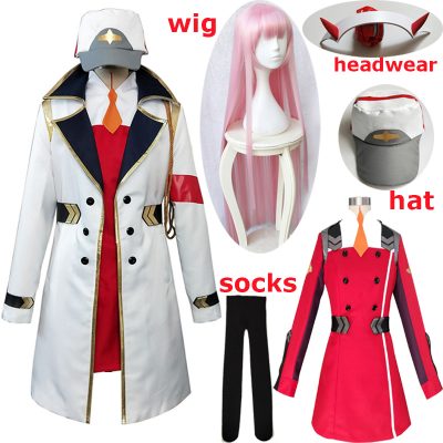 Anime DARLING In The Franxx 02 Red Cosplay Costume Zero Two Cosplay Women Costume Dress Full - Darling In The FranXX Store