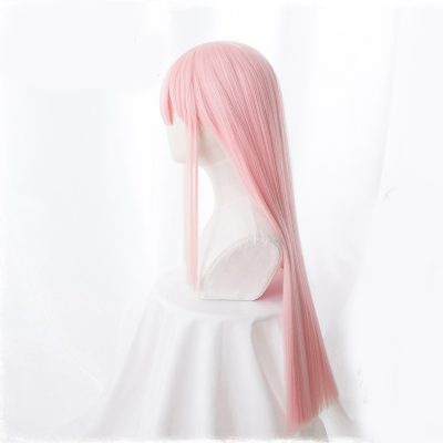 Anime DARLING in the FRANXX 02 Cosplay Wigs Zero Two Wigs 100cm Long Pink Synthetic Hair 4 - Darling In The FranXX Store
