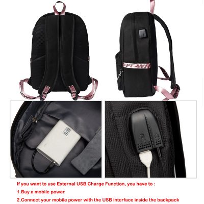 Anime Darling In The Franxx Zero Two School Backpack Bag Usb Charging Harajuku Casual Anime Graphic 5 - Darling In The FranXX Store