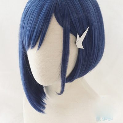 DARLING in the FRANXX 015 Cosplay Wigs Ichigo Wigs 24cm Short Blue Synthetic Hair Perucas Cosplay 1 - Darling In The FranXX Store