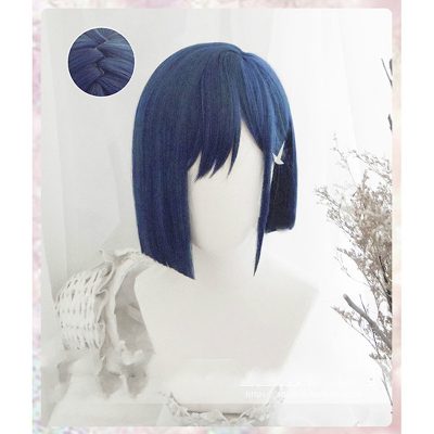 DARLING in the FRANXX 015 Cosplay Wigs Ichigo Wigs 24cm Short Blue Synthetic Hair Perucas Cosplay - Darling In The FranXX Store