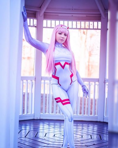 Halloween Adults Kids White Zero Two 02 Suit DARLING in the FRANXX Cosplay Costume Zentai Bodysuit 1 - Darling In The FranXX Store