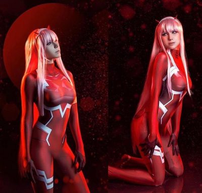 Halloween Adults Kids White Zero Two 02 Suit DARLING in the FRANXX Cosplay Costume Zentai Bodysuit 2 - Darling In The FranXX Store