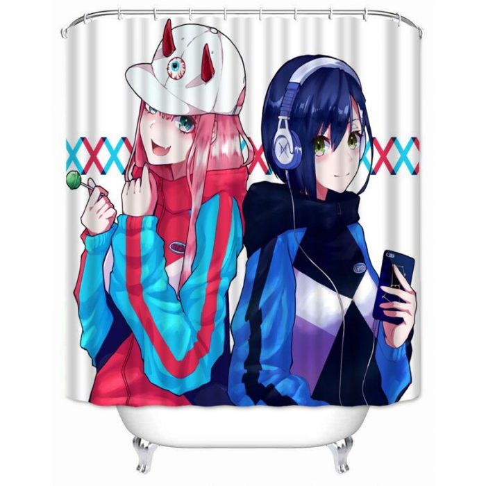 Musife Custom Darling in the FRANXX Shower Curtain Waterproof Polyester Fabric Bathroom With Hooks DIY Home 12 - Darling In The FranXX Store