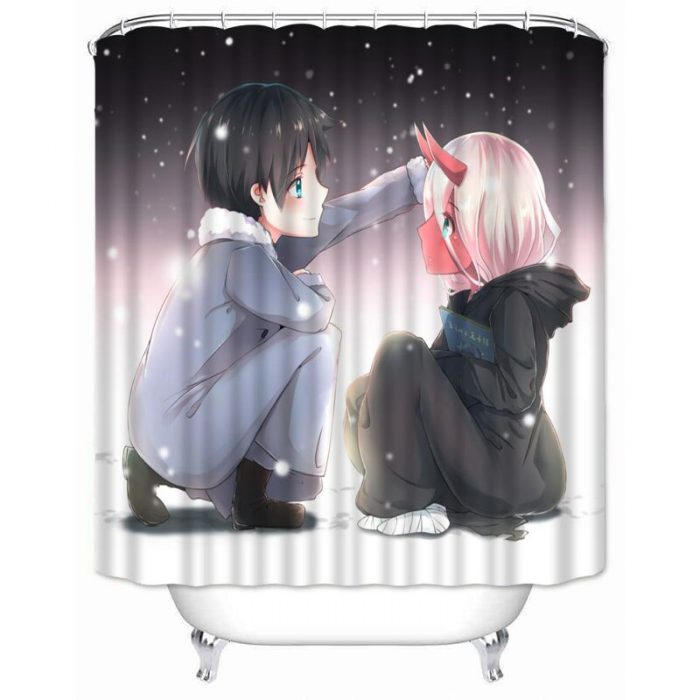 Musife Custom Darling in the FRANXX Shower Curtain Waterproof Polyester Fabric Bathroom With Hooks DIY Home 14 - Darling In The FranXX Store