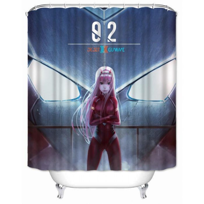 Musife Custom Darling in the FRANXX Shower Curtain Waterproof Polyester Fabric Bathroom With Hooks DIY Home 5 - Darling In The FranXX Store