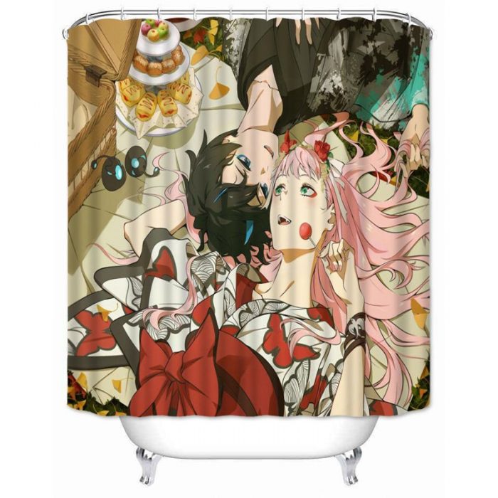 Musife Custom Darling in the FRANXX Shower Curtain Waterproof Polyester Fabric Bathroom With Hooks DIY Home 7 - Darling In The FranXX Store