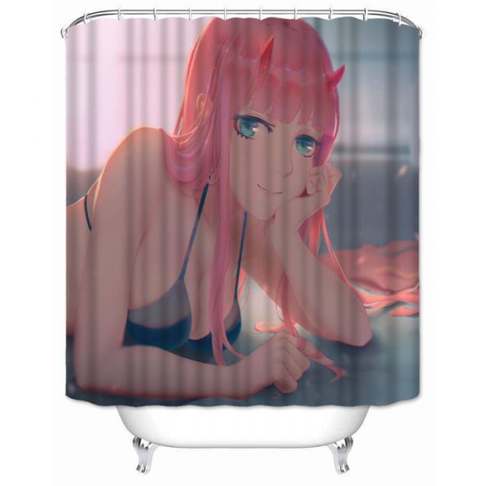 Musife Custom Darling in the FRANXX Shower Curtain Waterproof Polyester Fabric Bathroom With Hooks DIY Home 8 - Darling In The FranXX Store