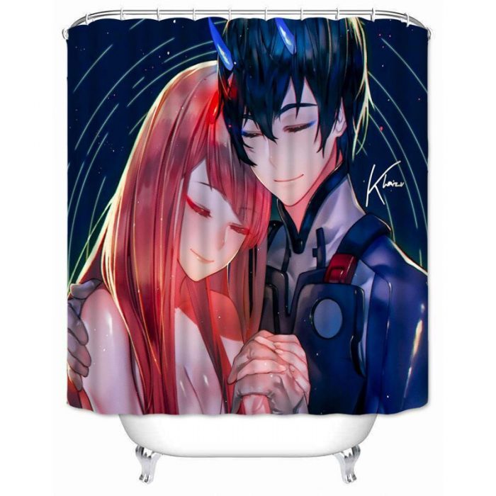 Musife Custom Darling in the FRANXX Shower Curtain Waterproof Polyester Fabric Bathroom With Hooks DIY Home 9 - Darling In The FranXX Store