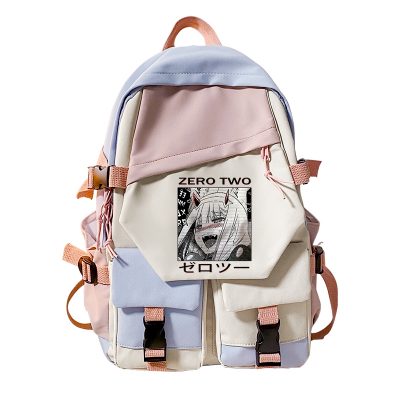 Teenager Laptop Backpack Women Cool Canvas School Bag Student Backpacks DARLING In The FRANXX Anime Boy 1 - Darling In The FranXX Store