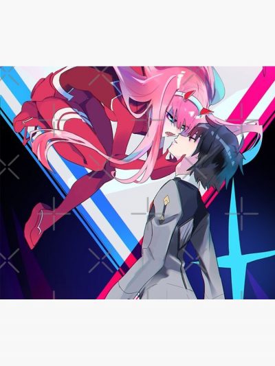 Darling In The Franxx: Hiro & Zero Two Tapestry Official Cow Anime Merch