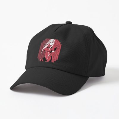 Zero Two Red  Darling In The Franxx Anime T- Tshirt Cap Official Cow Anime Merch