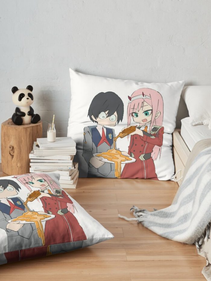 Darling In The Franxx - Hiro And Zero Two Throw Pillow Official Cow Anime Merch