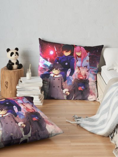Darling In The Franxx 3 Throw Pillow Official Cow Anime Merch
