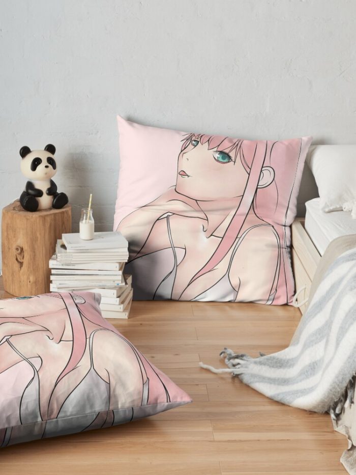 Darling In The Franxx - Hiro And Zero Two Throw Pillow Official Cow Anime Merch