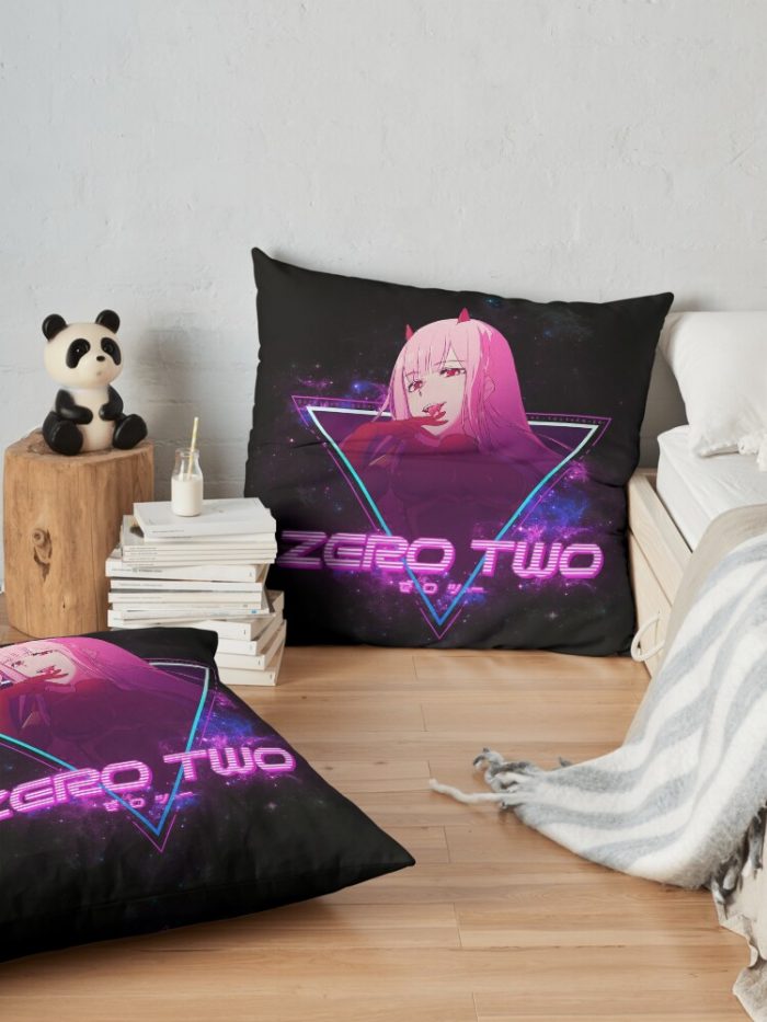 Darling In The Franxx (Zero Two 002 Aesthetic) Throw Pillow Official Cow Anime Merch