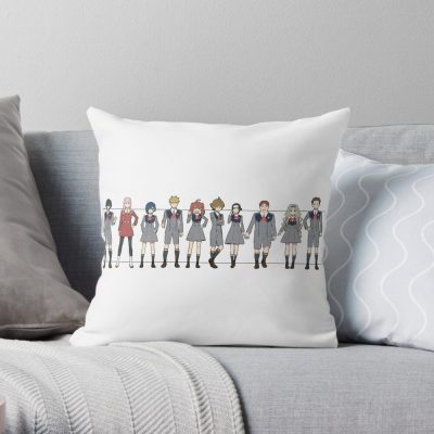 Squad - Darling In The Franxx Throw Pillow Official Cow Anime Merch