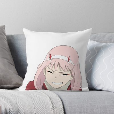 Darling In The Franxx Zero Two Throw Pillow Official Cow Anime Merch